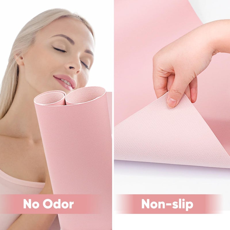 Subay Nail Art Table Mat, (MAT ONLY) Soft Microfiber PU Leather Nail Hand Rest for Nail Arm Rest Cushion, Foldable Nail Art Rest Pillow Manicure Pad Desk Mat - Pink - Image 5